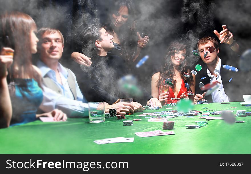 Group Of Sinister Poker Players