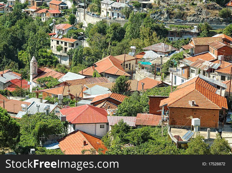 The idyllic village in Troodos mountains.