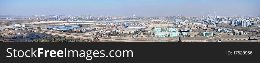 Panorama of a Industrial city of china. Panorama of a Industrial city of china