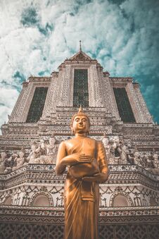 Views Of Wat Arun Temple In Bangkok Thailand Stock Photo