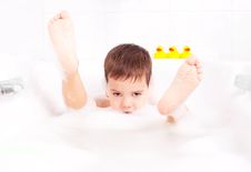 Boy Taking A Bath Royalty Free Stock Image