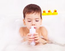 Boy Taking A Bath Stock Photo Boy Taking A Bath Stock Photo