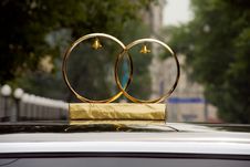 Wedding Rings On The Roof Of The Car Royalty Free Stock Photo Wedding Rings On The Roof Of The Car Royalty Free Stock Photo