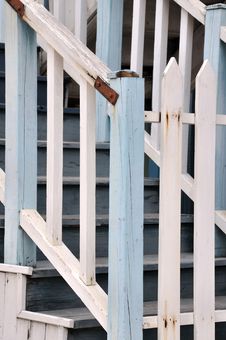 Wooden Stair And Rail Fence Royalty Free Stock Image Wooden Stair And Rail Fence Royalty Free Stock Image
