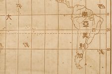 Old Map Of The South Ameria Stock Photos Old Map Of The South Ameria Stock Photos