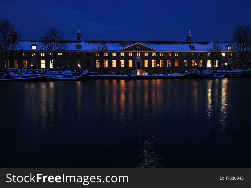 Night shot of Hermitage museum, Amsterdam. Night shot of Hermitage museum, Amsterdam