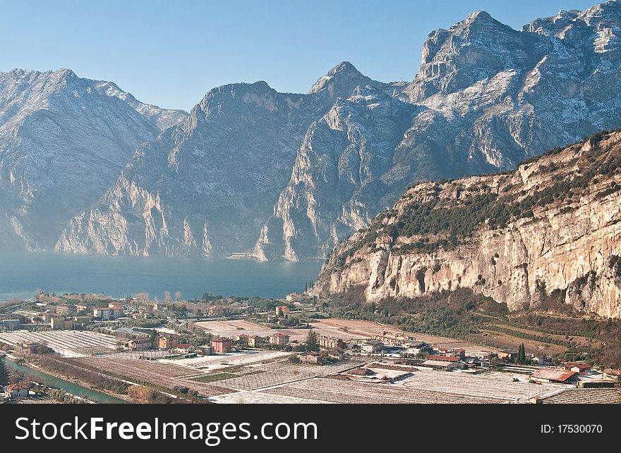 Garda lake in winter