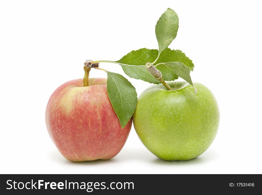 Organic Apples isolated on white background