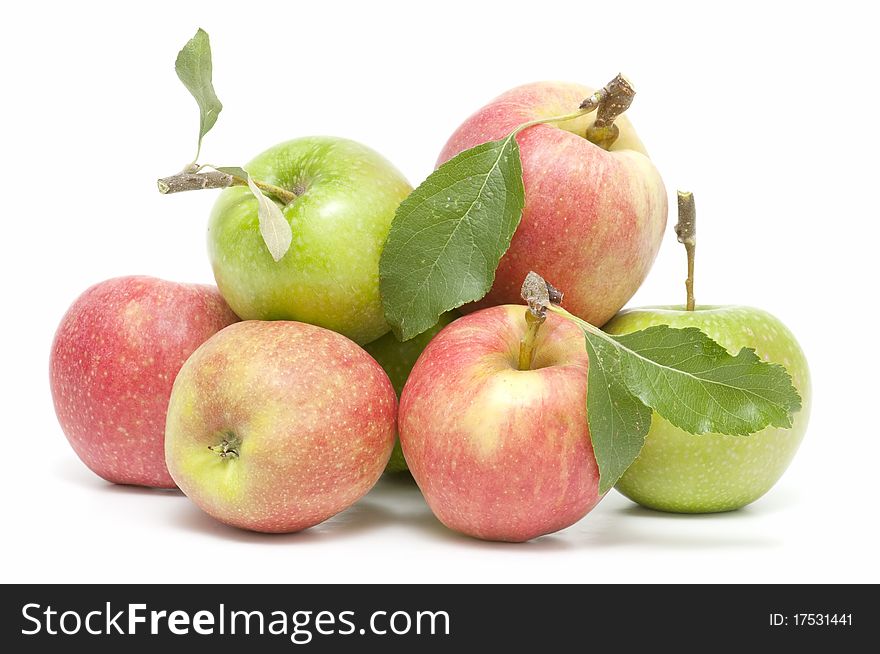 Organic Apples isolated on white background. Organic Apples isolated on white background