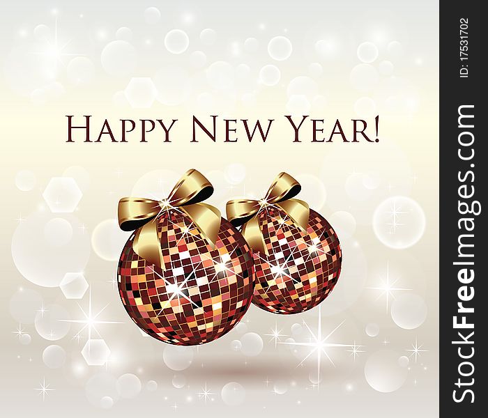 Silver New Year Background - Christmas Balls