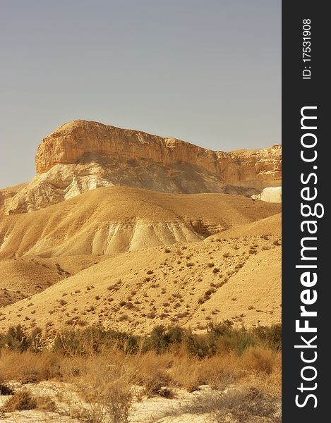 An image of Negev desert, Israel. Mountain view.