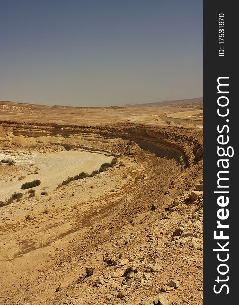 An image of Negev desert, Israel. Mountain view.