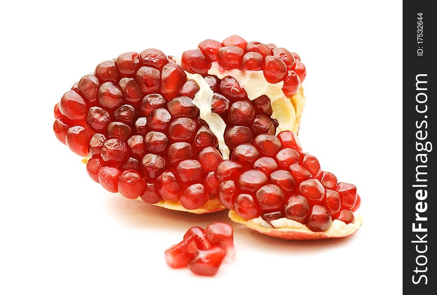 Pomegranate isolated on white