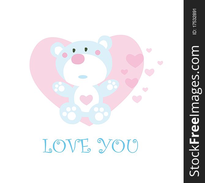 Love card Teddy