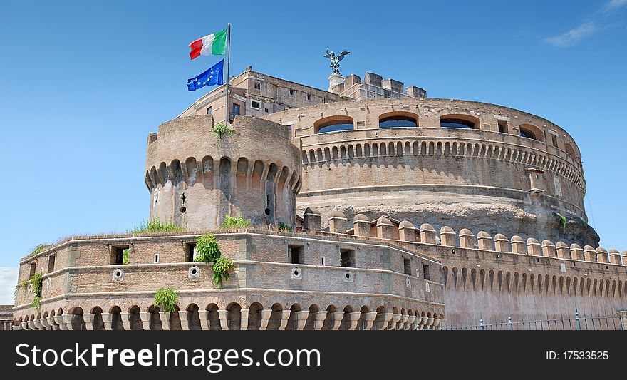 The Sant Angelo Castle in Rome, Italy. The Sant Angelo Castle in Rome, Italy.