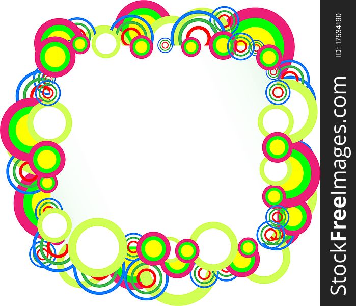 Vector illustration with colorful circles
