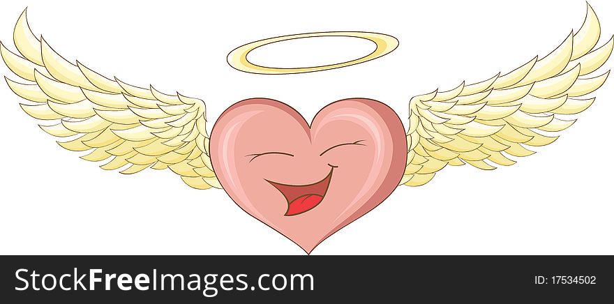 Angel Heart isolated on white background