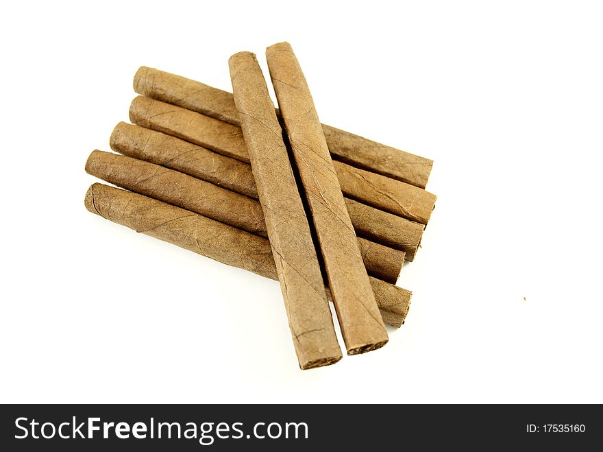 Cigars snuff isolated on pure white background