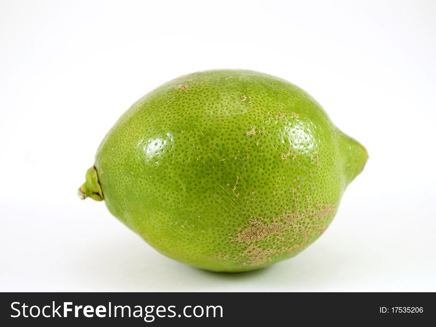 Spotlight lemon isolated on white background