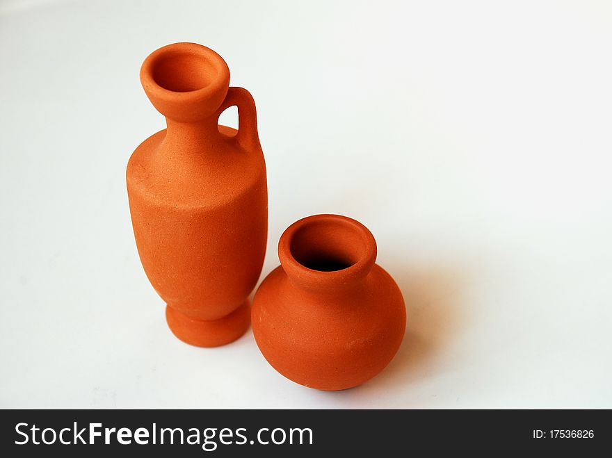 Set Of Brown Pottery