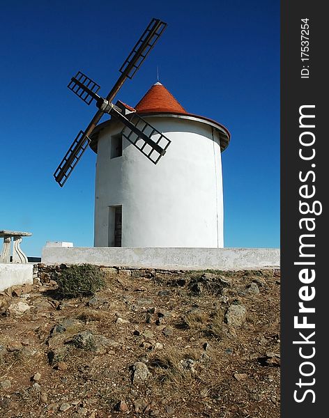 Old windmill in Capo Grosso, Corsica