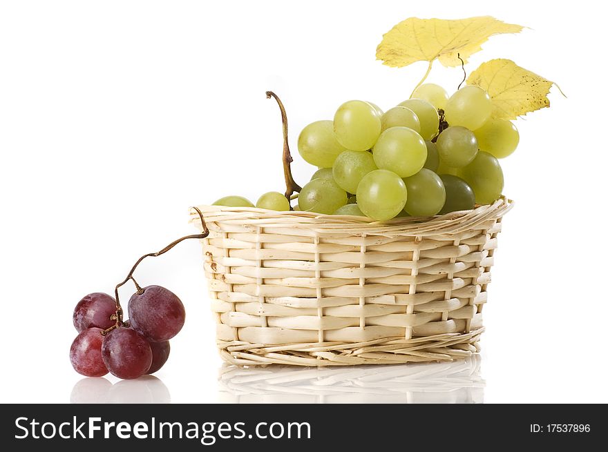 Grape in gab isolated on white