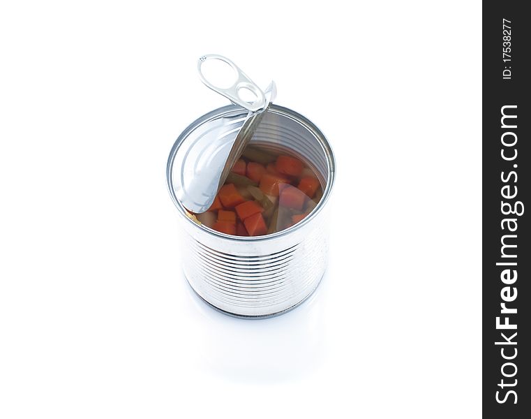 Food can isolated on a white background