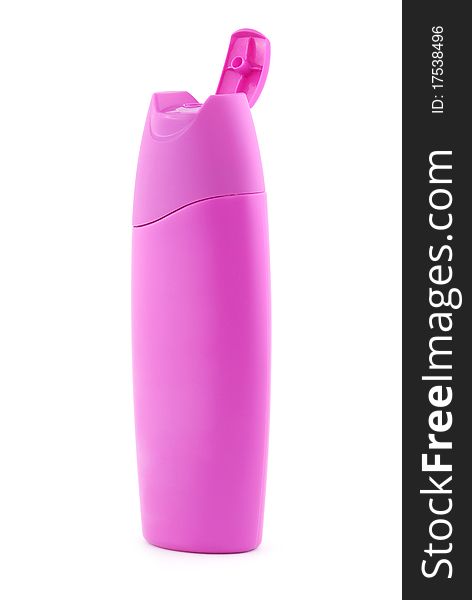 Purple plastic bottle