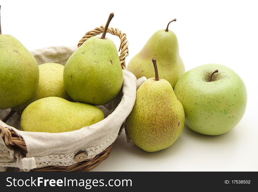 Pears in the basket