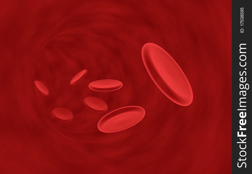 Blood Cells concept in 3D