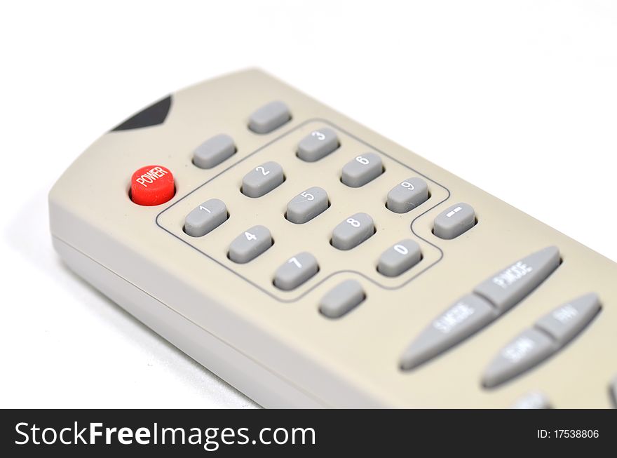 Remote Control On Isolated White Background