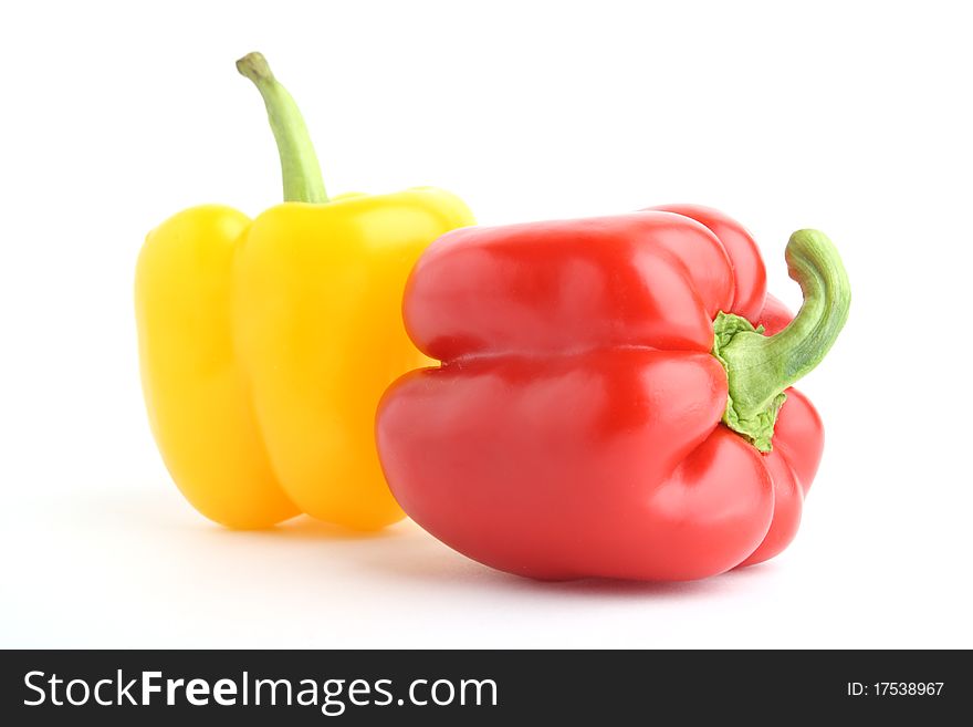 Sweet bell pepper, isolated on white background