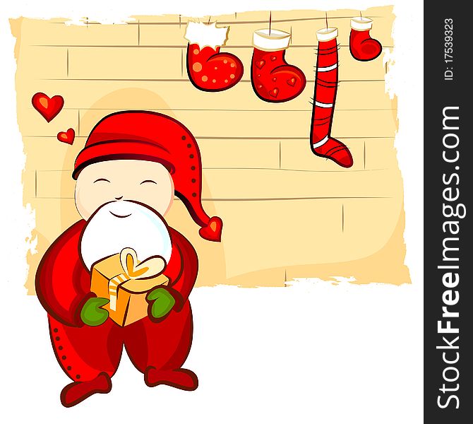 Santa claus cartoon character vector. Santa claus cartoon character vector