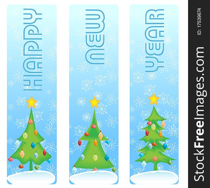 vector set of new year banner illustration