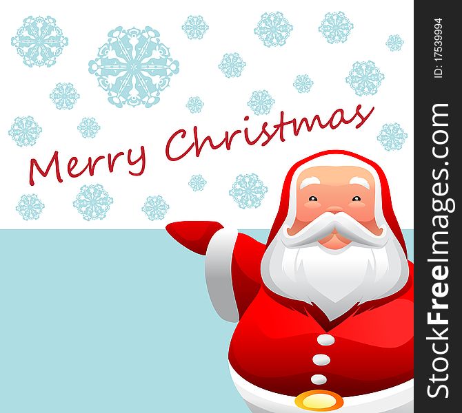 Santa claus message background vector