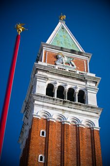 Campanile At San Marco Piazza In Venice Royalty Free Stock Images