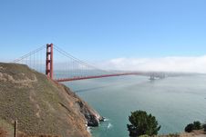 Golden Gate Bridge Dark Mist Royalty Free Stock Image