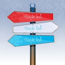 Colorful Direction Board Royalty Free Stock Photos