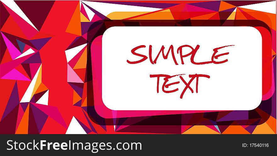 Vector red banner for text