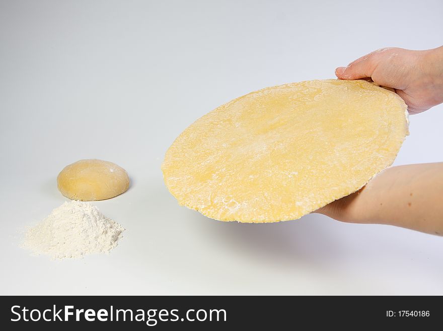 Preparation of dough for a pie. Preparation of dough for a pie
