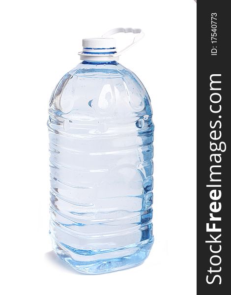 Big bottle water on white background