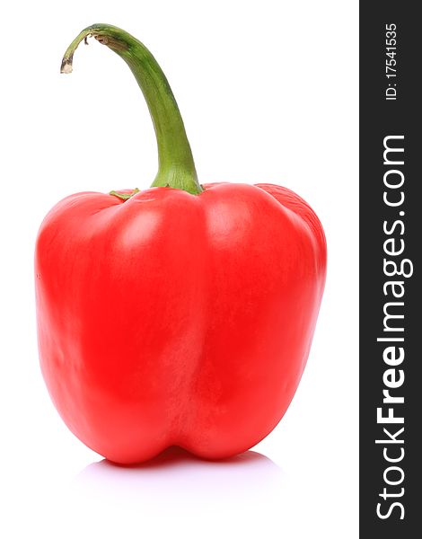 Red bell peppers. Isolated on white background