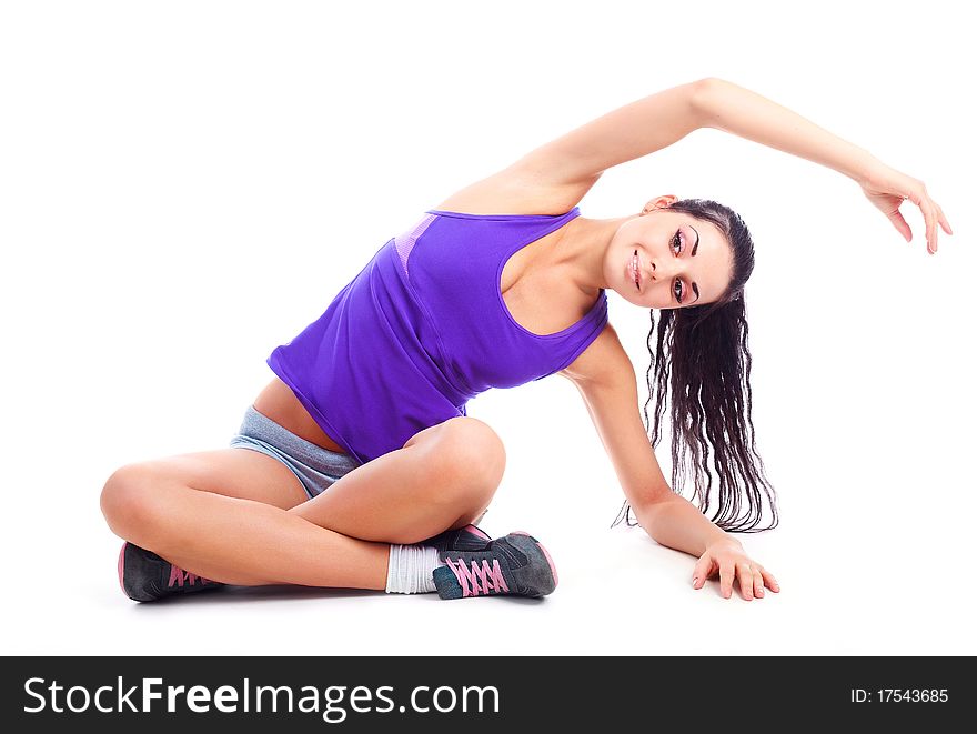 Girl Stretching