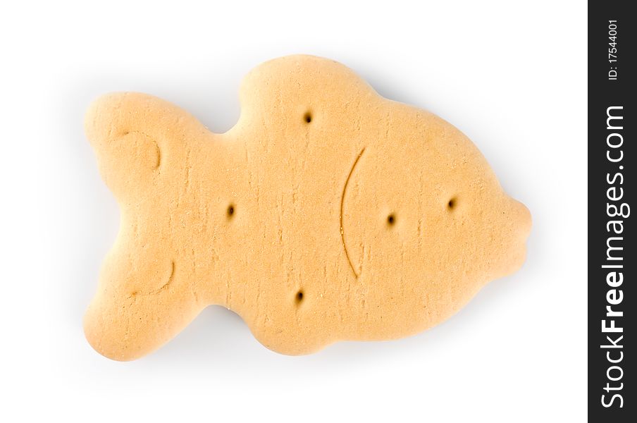 Cookies in the shape of a fish isolated on white background. Cookies in the shape of a fish isolated on white background
