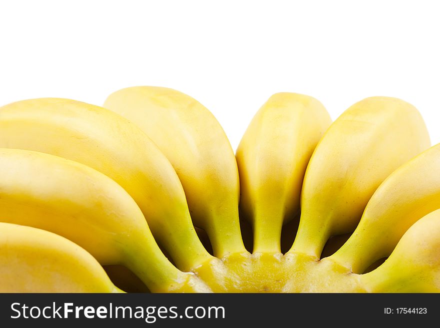 A bunch of bananas isolated over white background