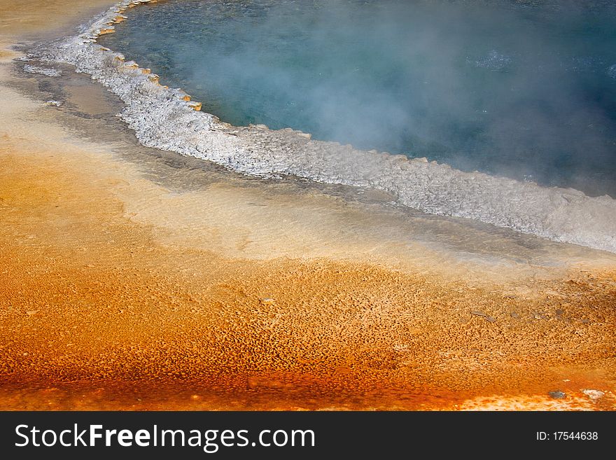 Crested Pool with Bison Tracks, Yellowstone