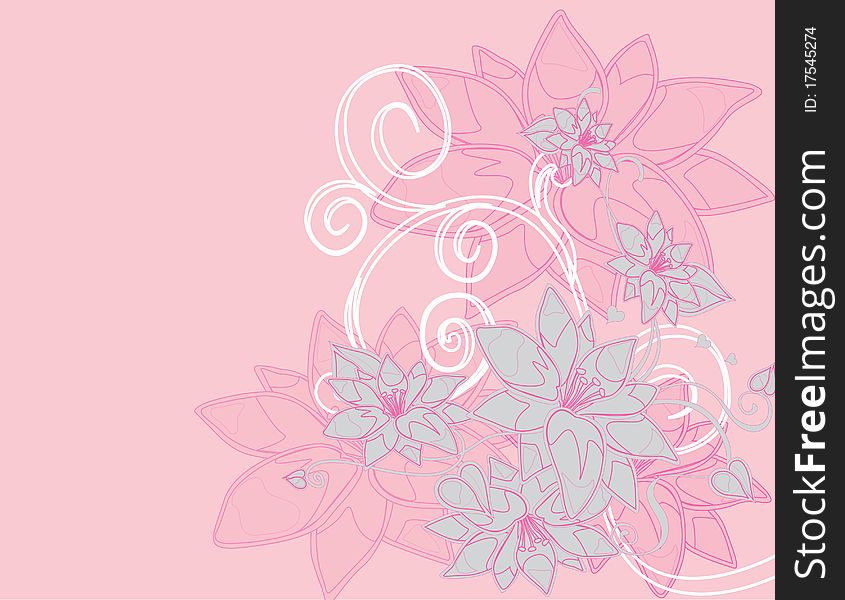 Abstract flower spring illustration