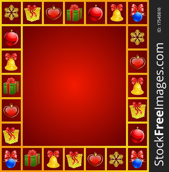 Christmas Background With Gifts