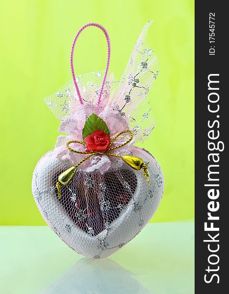 flower in heart gift give in valentine day