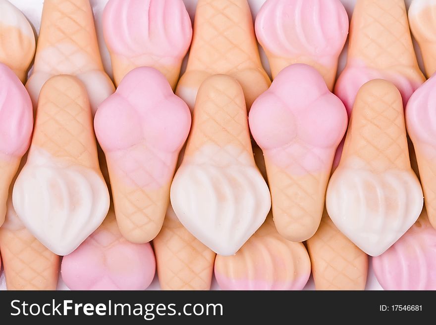 Wafer Cone With Scoops Of Ice Cream